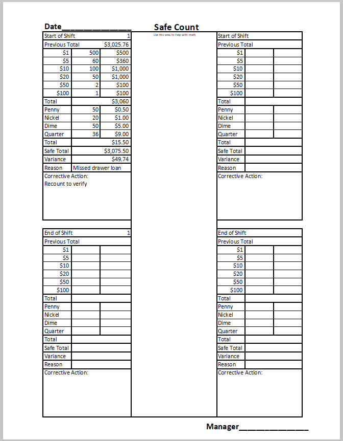 Safe Count Operational Document preview