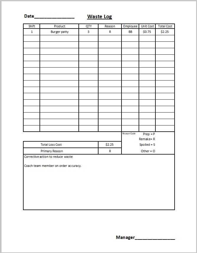Food Waste Log preview